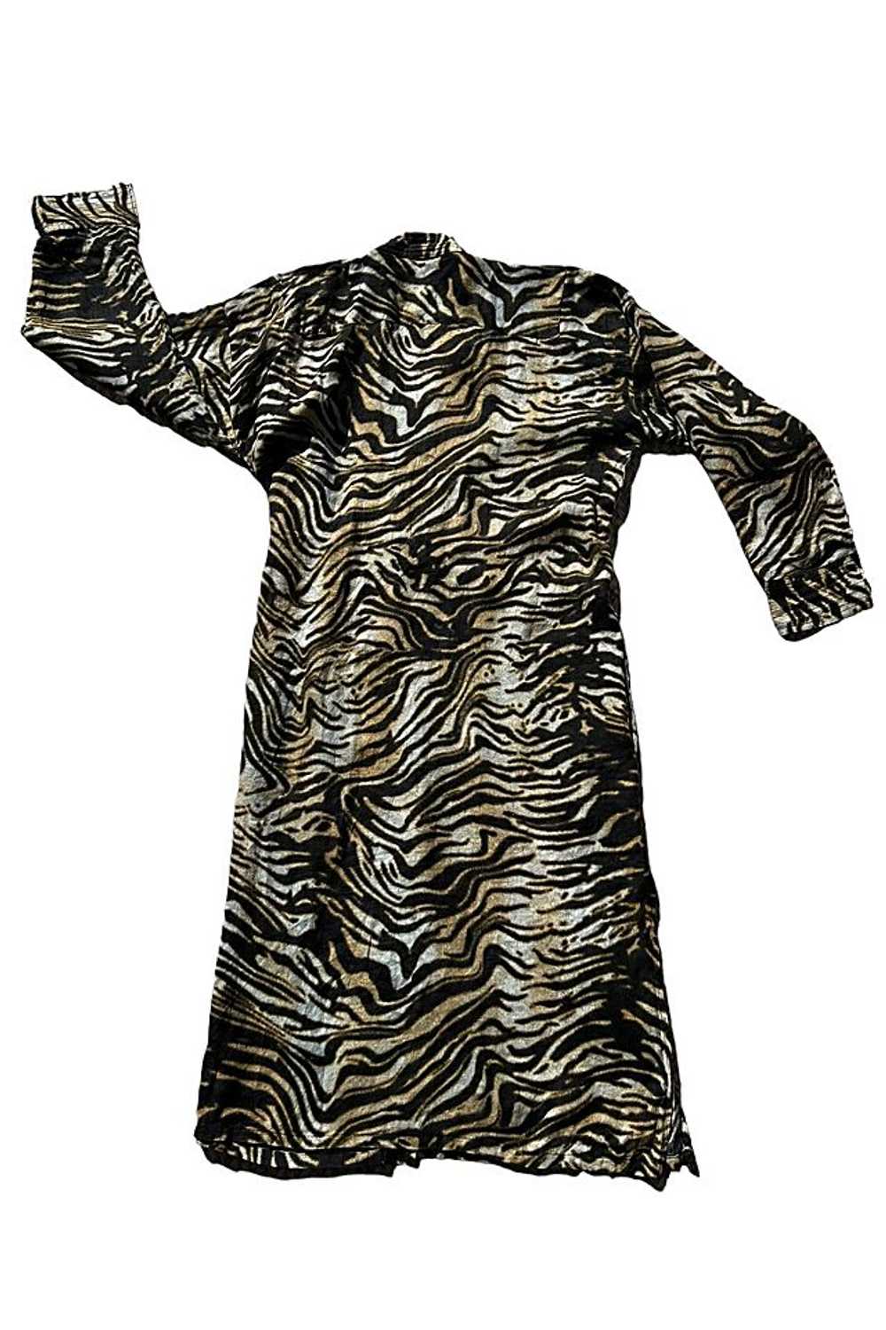 Rachel Comey Tiger Print Linen Wrap Dress Selecte… - image 4