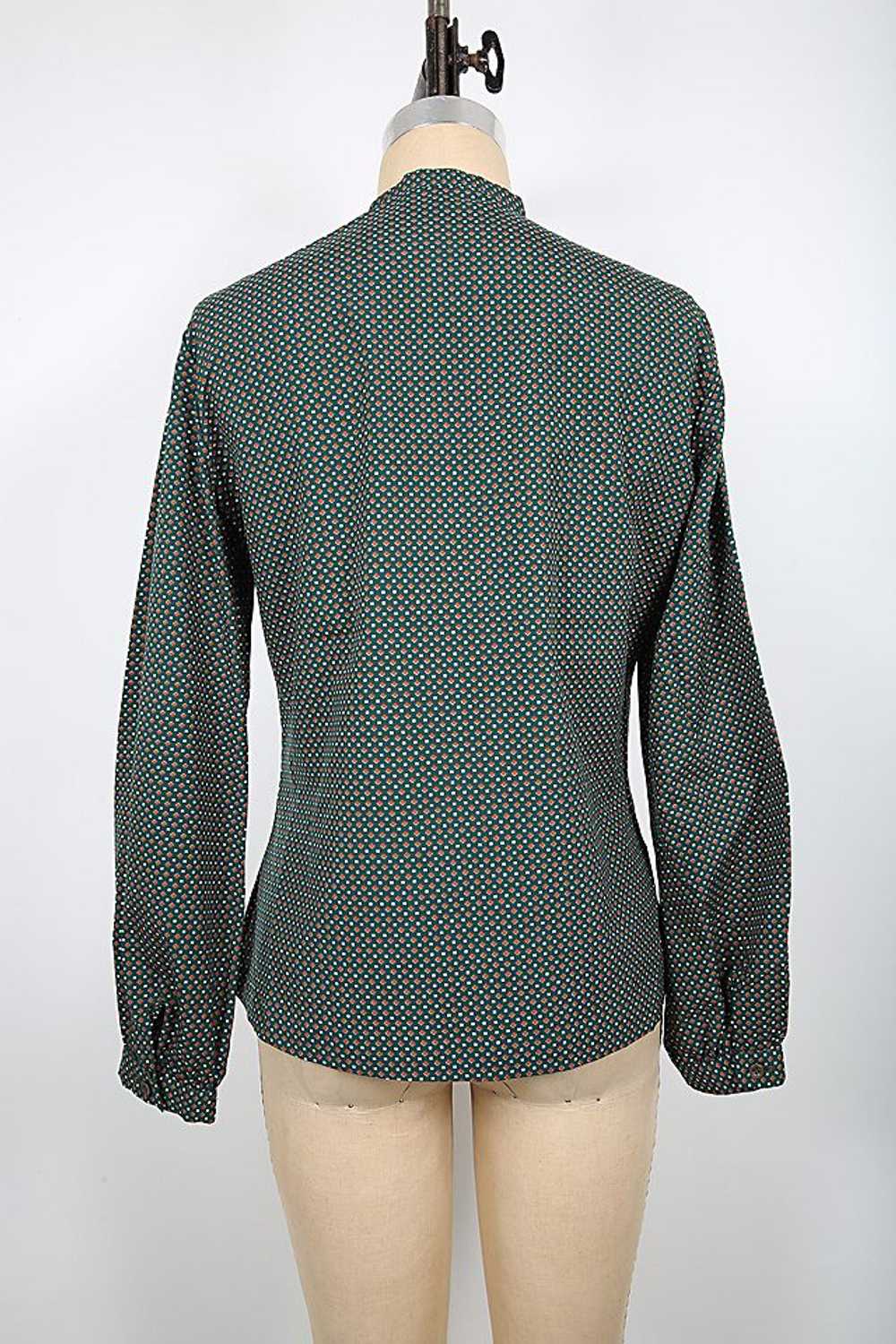 Vintage LANVIN Green Blouse Selected by Love Rock… - image 3