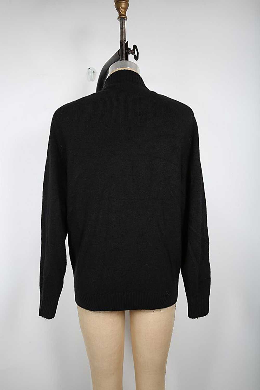 Vintage Black Embellished & Beaded Sweater Select… - image 4