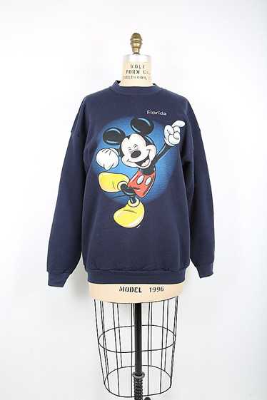 Vintage Navy Blue Mickey Mouse Florida Sweatshirt 