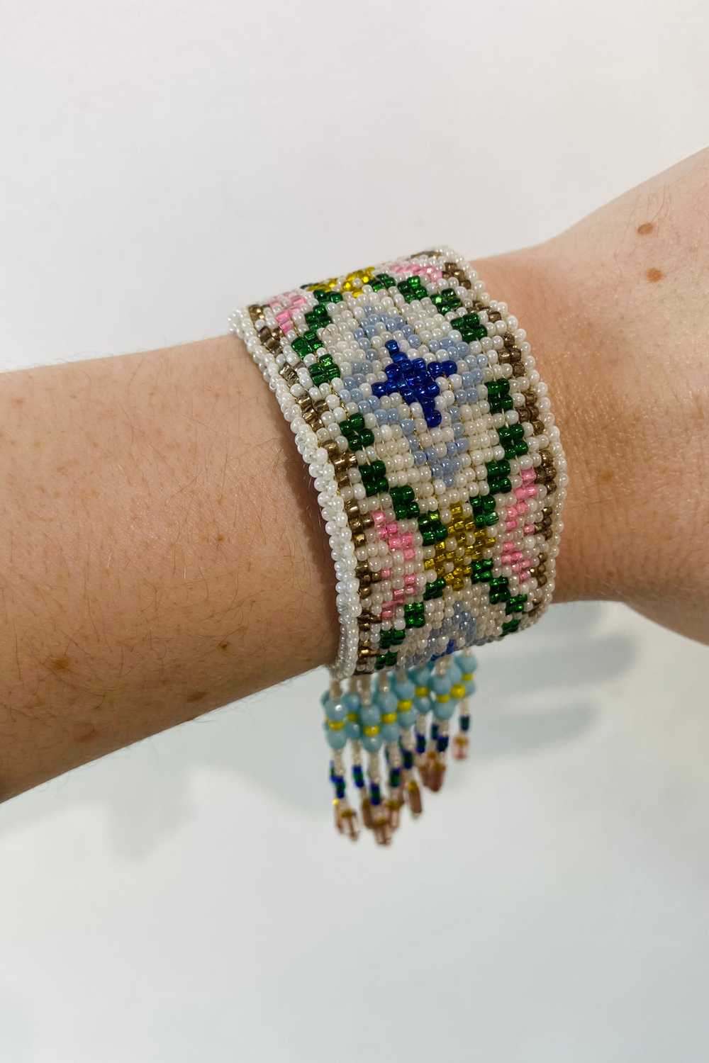 Vintage Multi-Color Beaded Bracelet - image 1