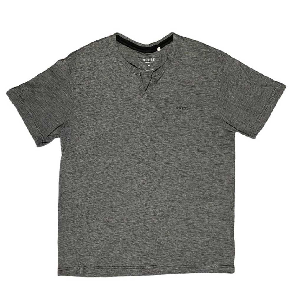 Guess Men’s Short Sleeve Notch Slit Neck T-Shirt … - image 1