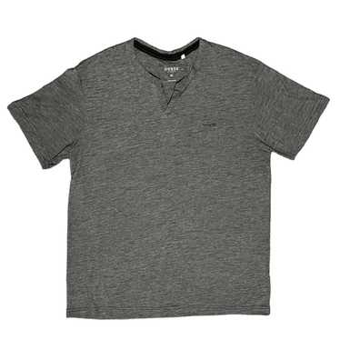 Guess Men’s Short Sleeve Notch Slit Neck T-Shirt … - image 1