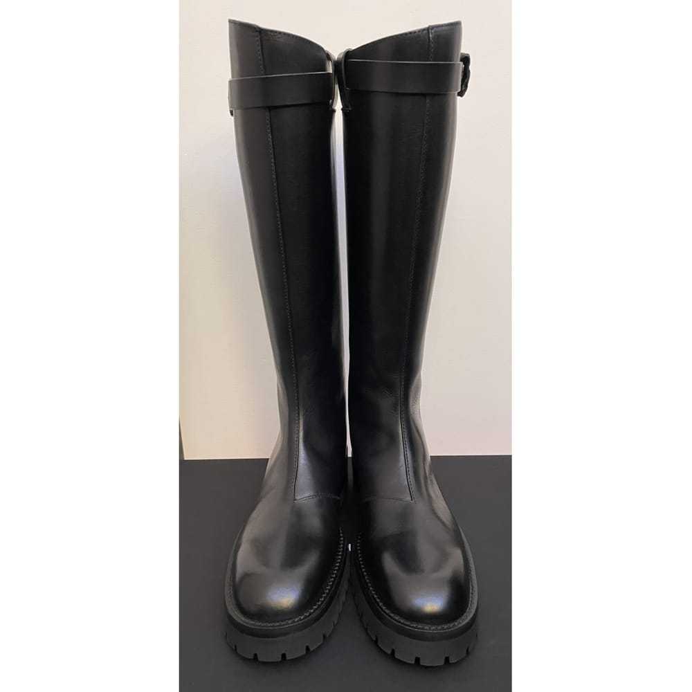 Ann Demeulemeester Leather riding boots - image 3