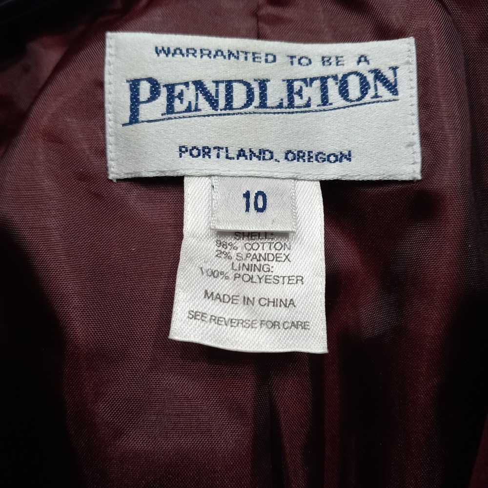Pendleton Women's Burgundy Cotton Blend Blazer Si… - image 4