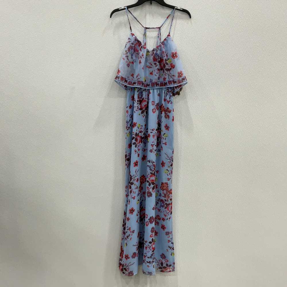 Vera Wang NWT Womens Blue Floral Print Sleeveless… - image 1