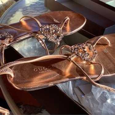 Gucci swarovski sandals crystal - Gem