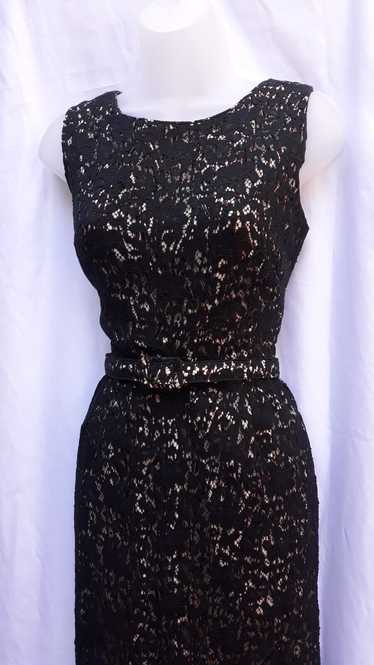 Vintage 60's Julie Miller Cocktail Dress. Black La