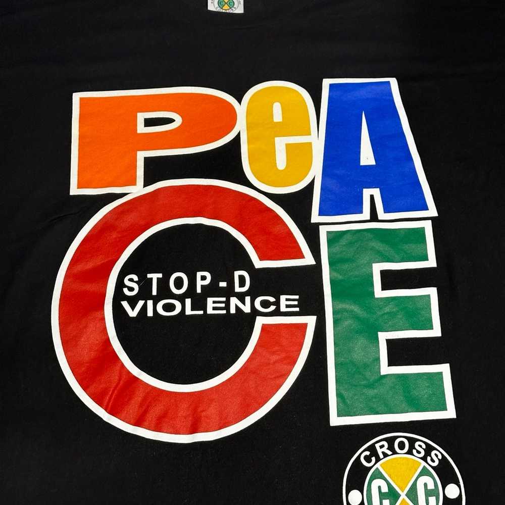 VtG 90s Cross Colours PEACE Stop-D the Violence H… - image 2