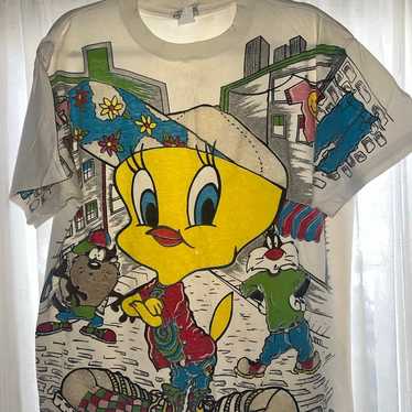 Vintage 1995 Looney Tunes single stitch shirt siz… - image 1
