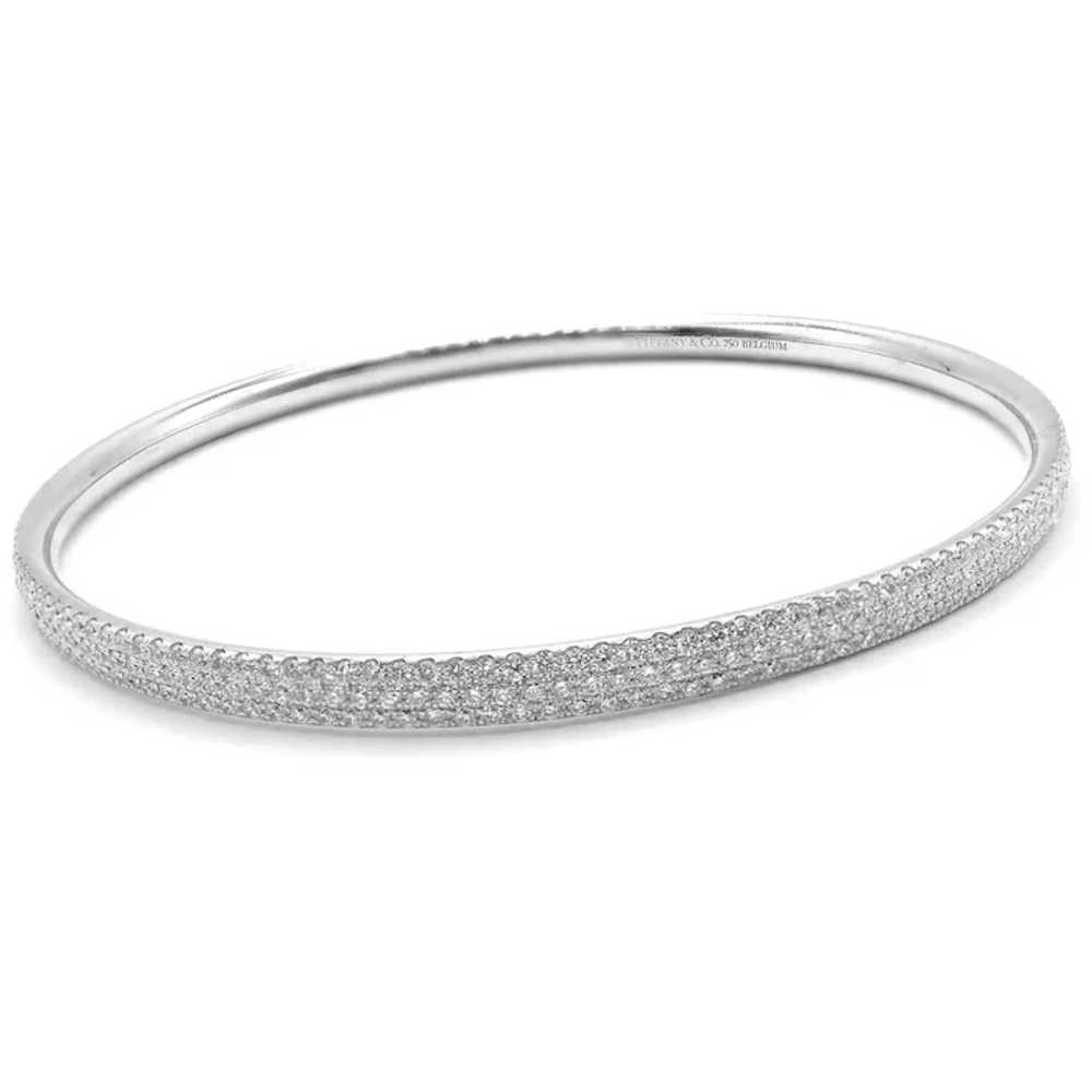 Tiffany & Co Metro 18k White Gold Full Diamond Th… - image 5