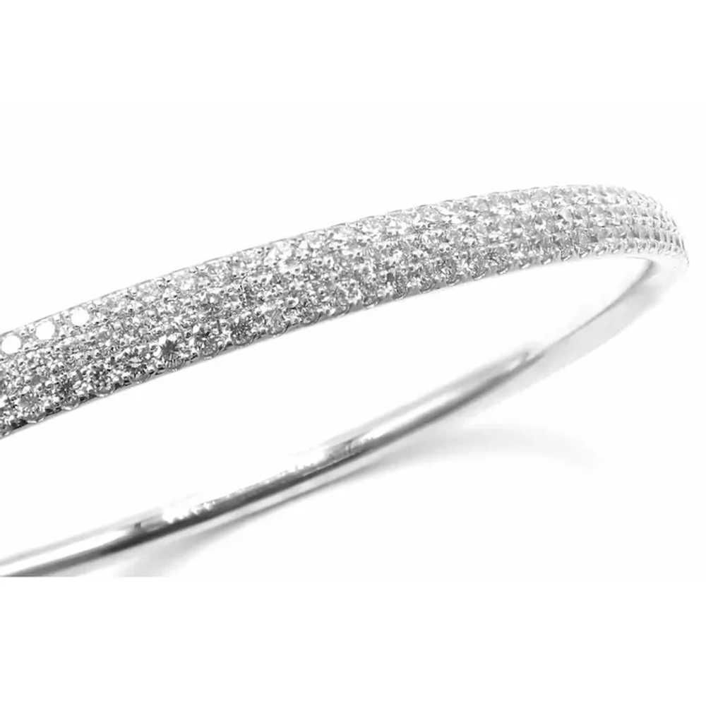 Tiffany & Co Metro 18k White Gold Full Diamond Th… - image 6