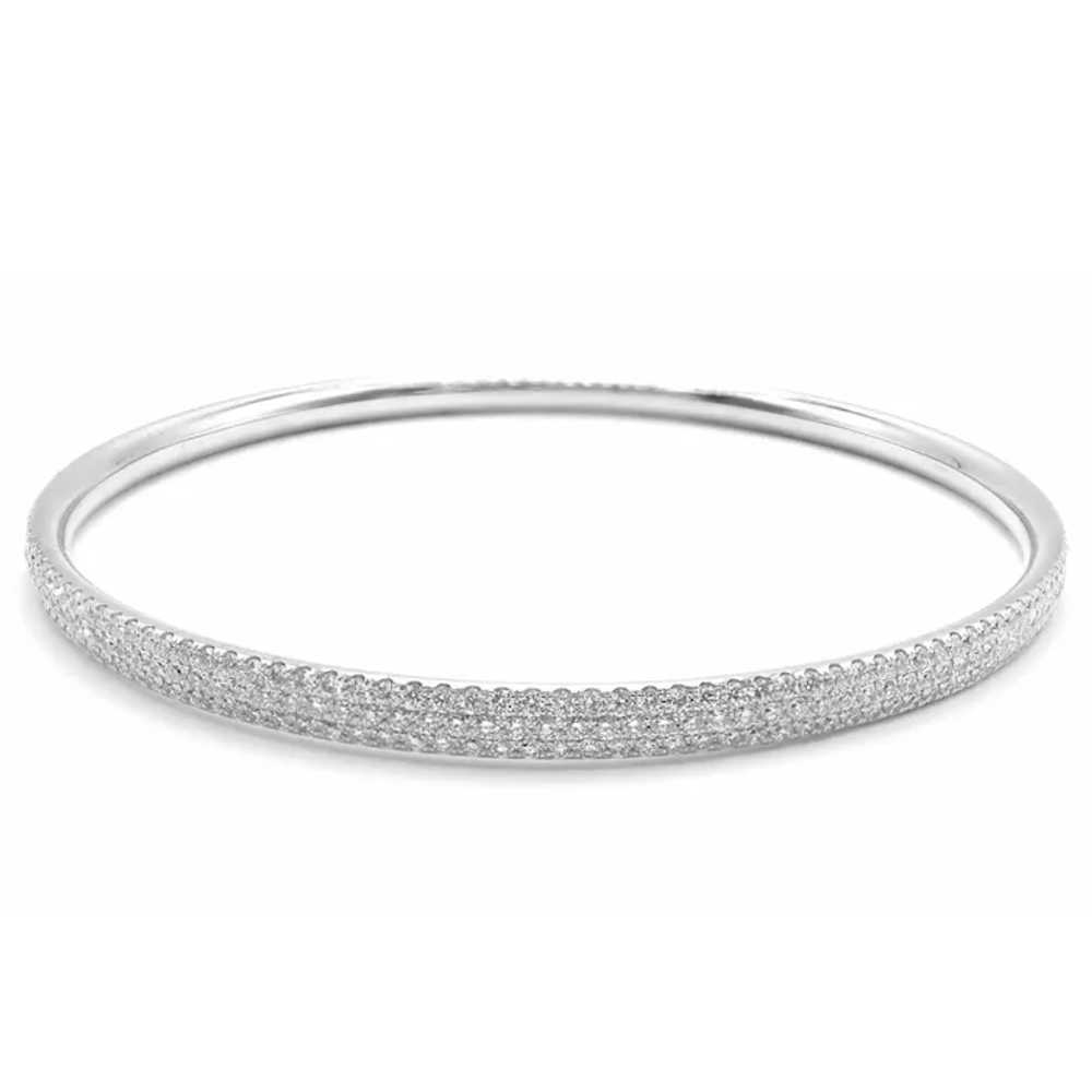 Tiffany & Co Metro 18k White Gold Full Diamond Th… - image 7