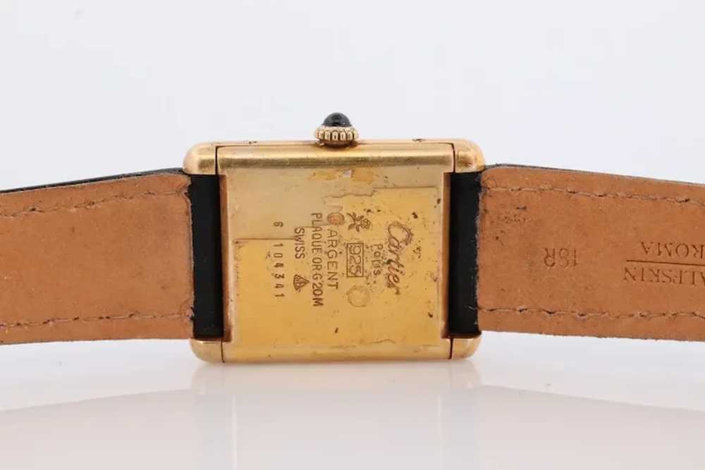 Vintage Must de Cartier Champagne Tank Watch. 925… - image 4