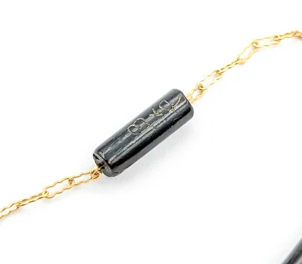 Black Coral Bracelet In Yellow Gold - image 2