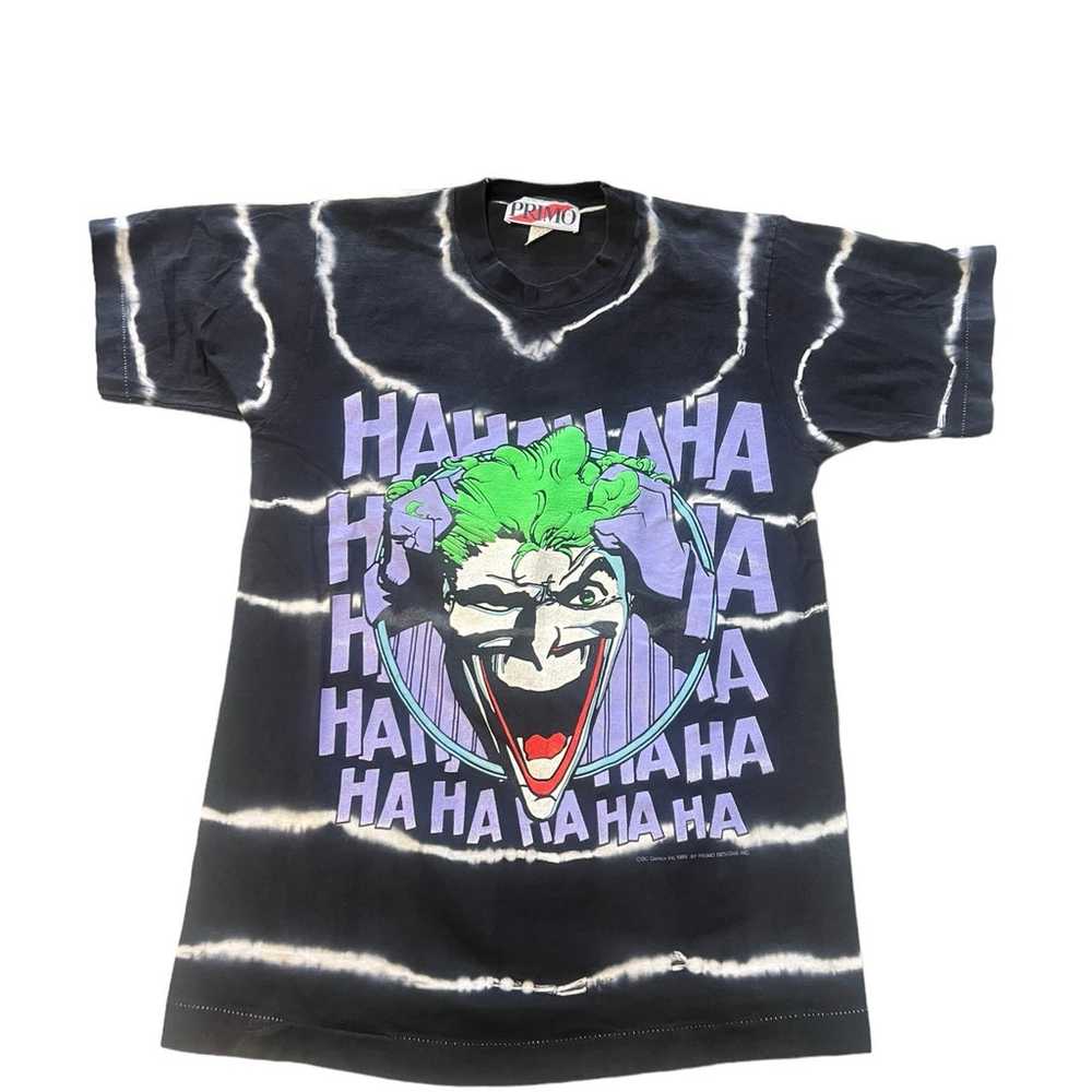 Vintage 80s The Joker T shirt Men M 1989 DC Comic… - image 1