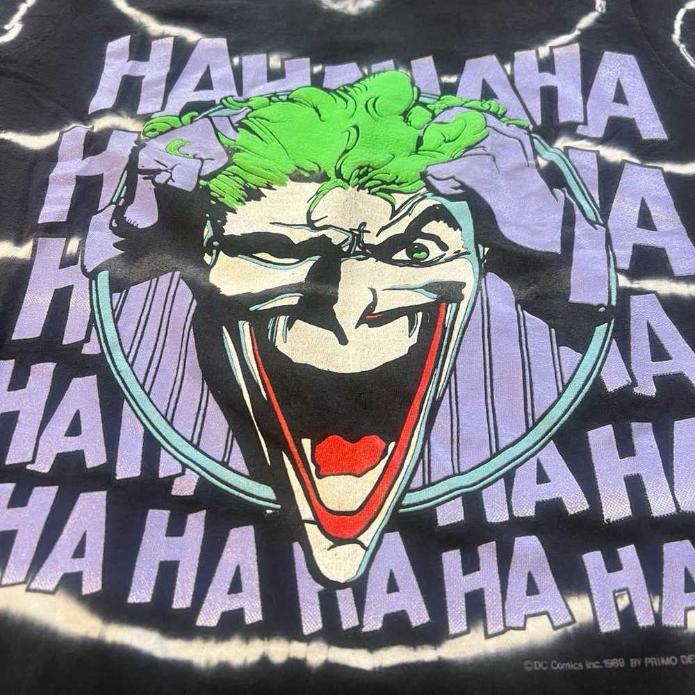 Vintage 80s The Joker T shirt Men M 1989 DC Comic… - image 4