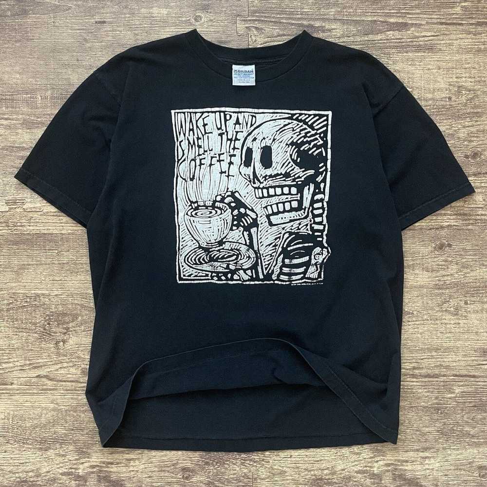Vintage 1989 Carl Smool Art T-Shirt Wake Up Smell… - image 1