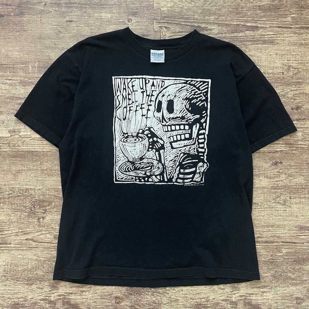 Vintage 1989 Carl Smool Art T-Shirt Wake Up Smell… - image 2
