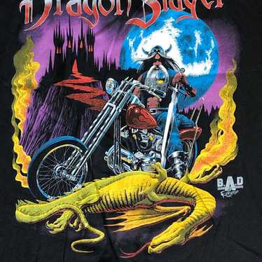 Vintage 90’s Dragon Slayer Biker Attitude Demande… - image 1