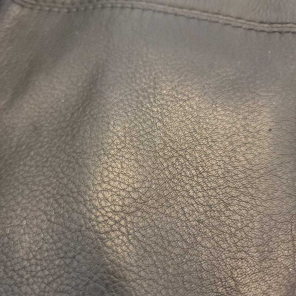 Vintage Fossil black soft genuine leather handbag… - image 8