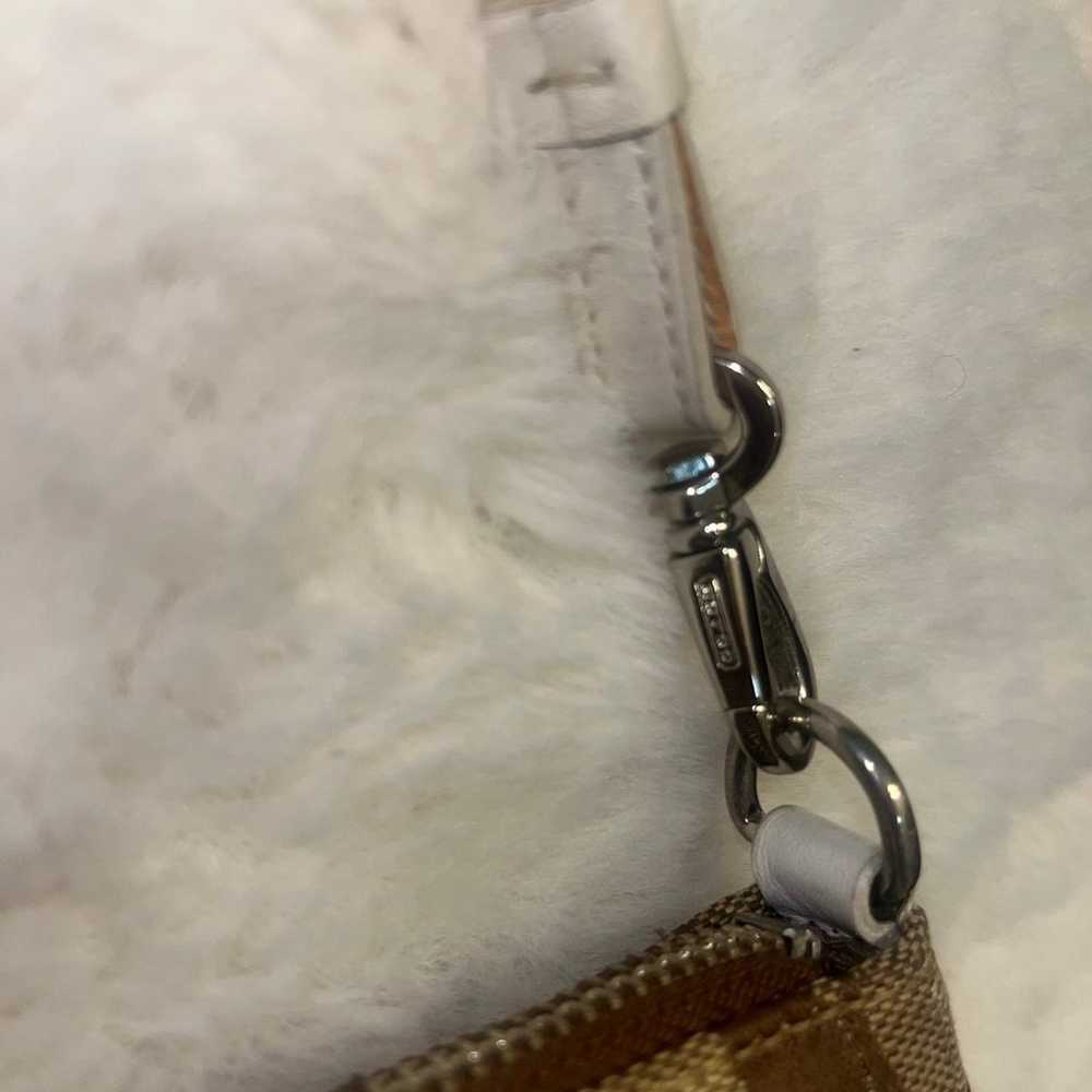 COACH Y2k demi Vintage Khaki Signature Canvas Ivo… - image 7