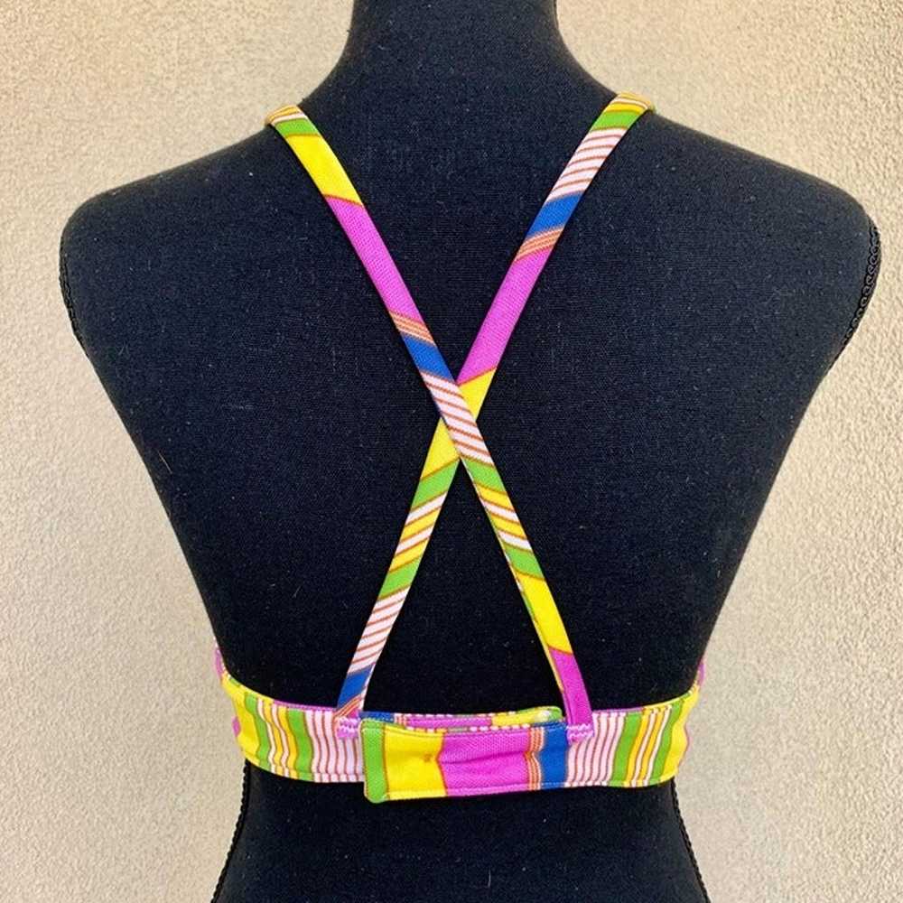 Colorful and Bright 60s-70s’s Striped Halter Top - image 8