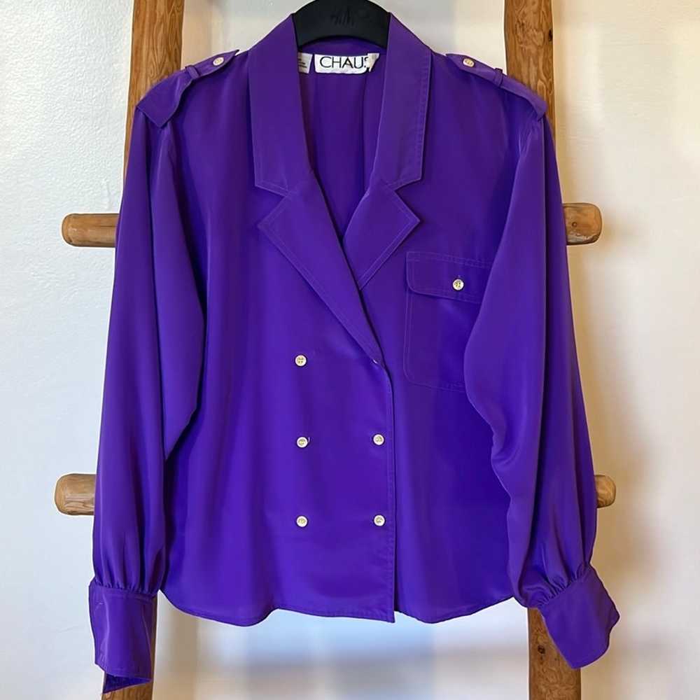 VINTAGE Purple Blouse - image 1