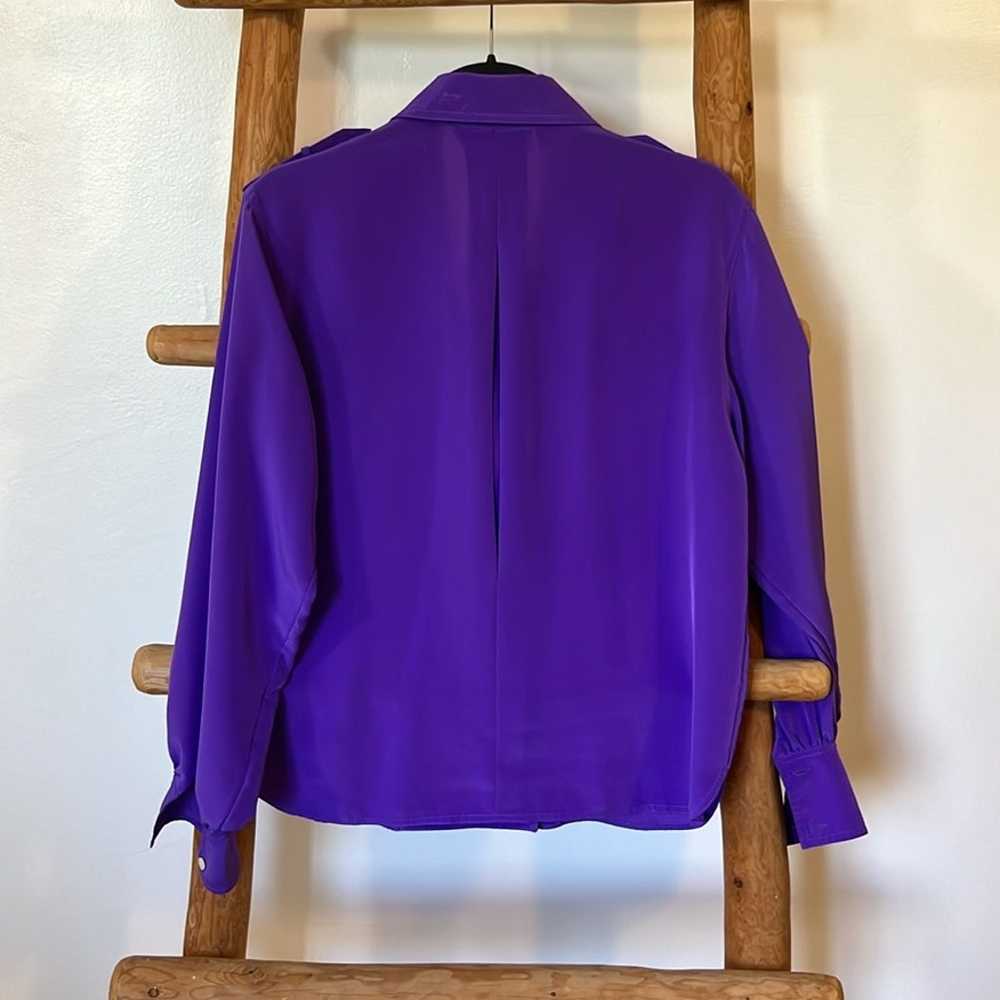 VINTAGE Purple Blouse - image 8