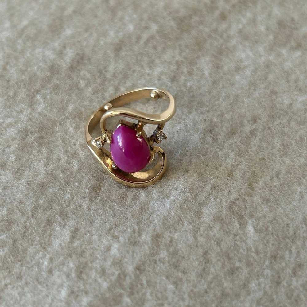 Mid Century Pink Star Sapphire 1950s Statement Ring – Bella Rosa Galleries