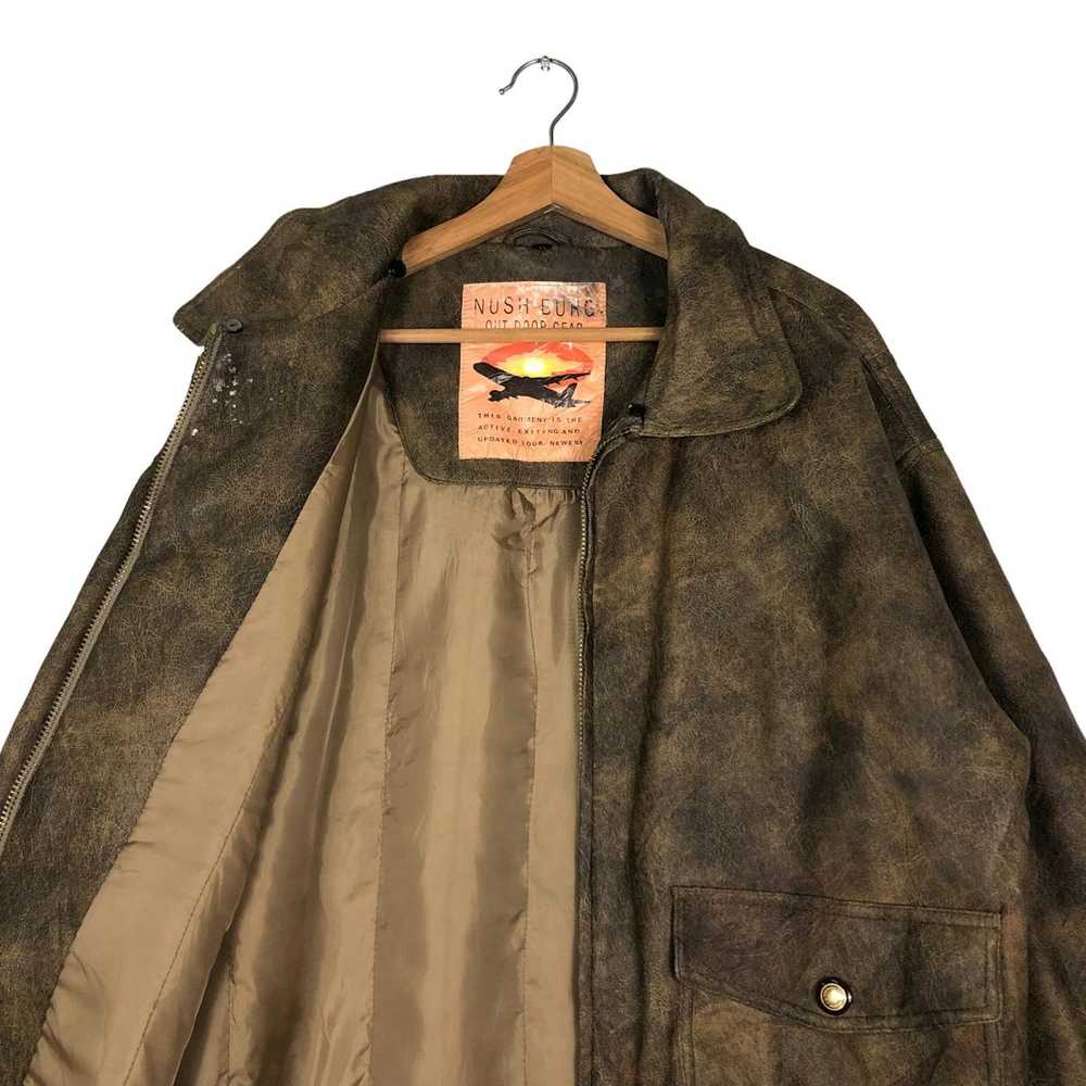 Japanese Brand × Leather Jacket × Military 🔥Vtg … - image 10