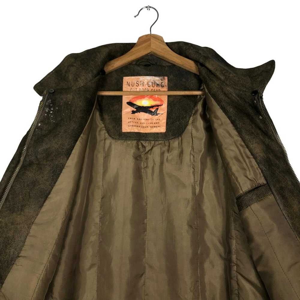 Japanese Brand × Leather Jacket × Military 🔥Vtg … - image 12