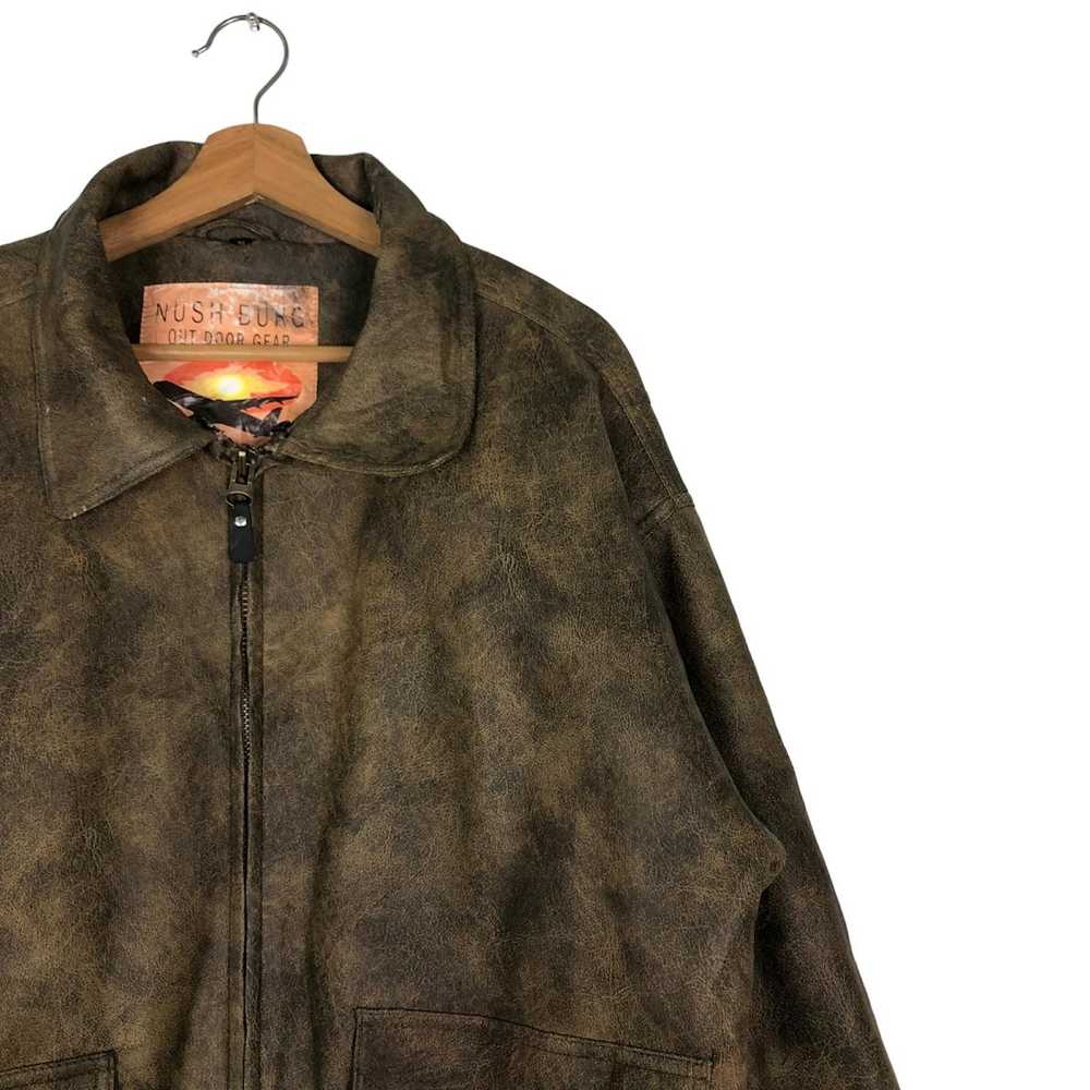 Japanese Brand × Leather Jacket × Military 🔥Vtg … - image 6