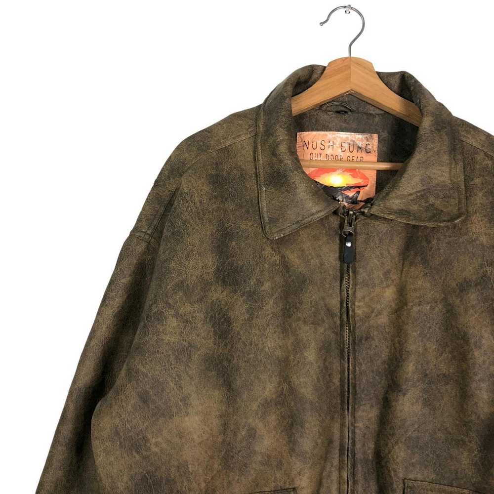 Japanese Brand × Leather Jacket × Military 🔥Vtg … - image 7