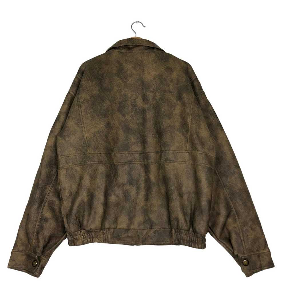 Japanese Brand × Leather Jacket × Military 🔥Vtg … - image 8