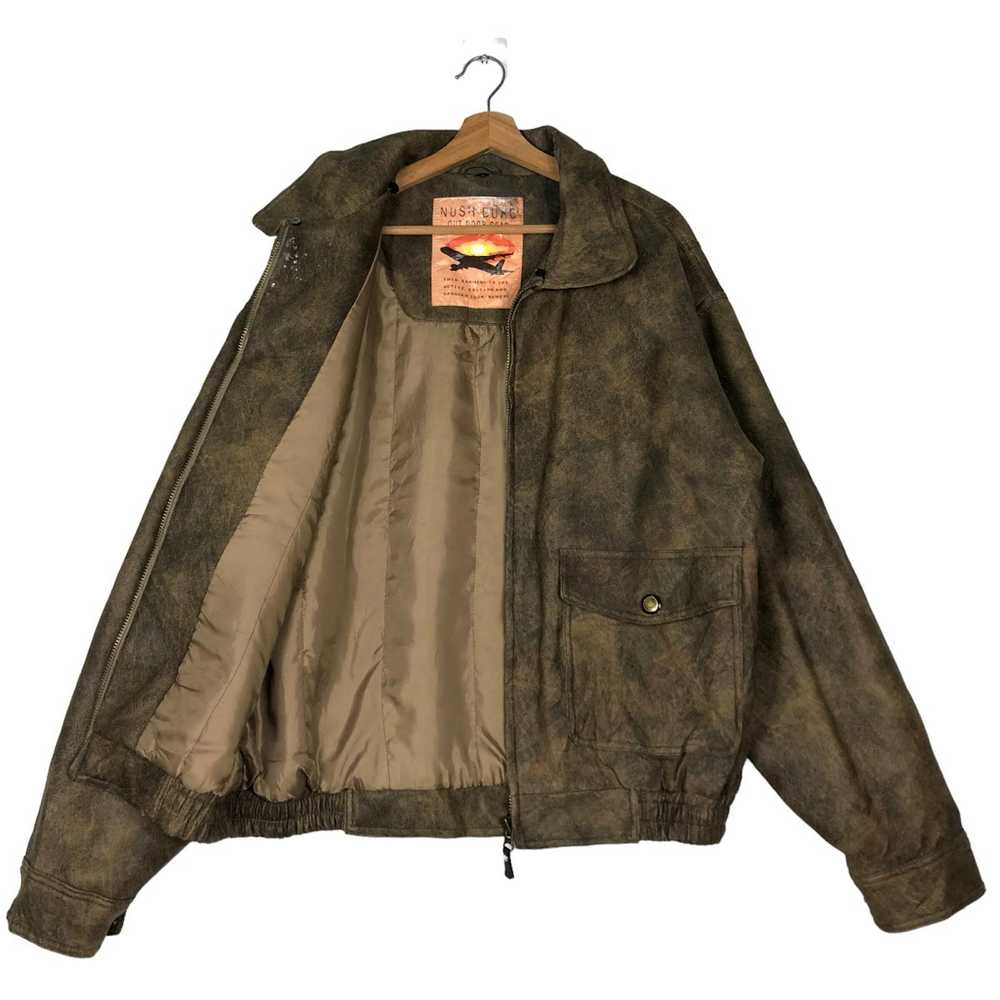 Japanese Brand × Leather Jacket × Military 🔥Vtg … - image 9