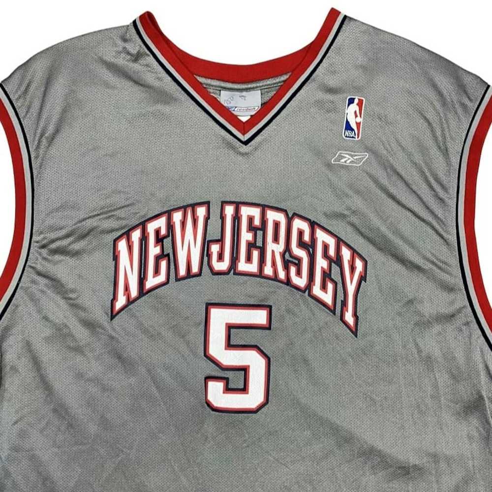 NBA × Reebok Reebok NBA New Jersey Nets Kidd Grey… - image 3