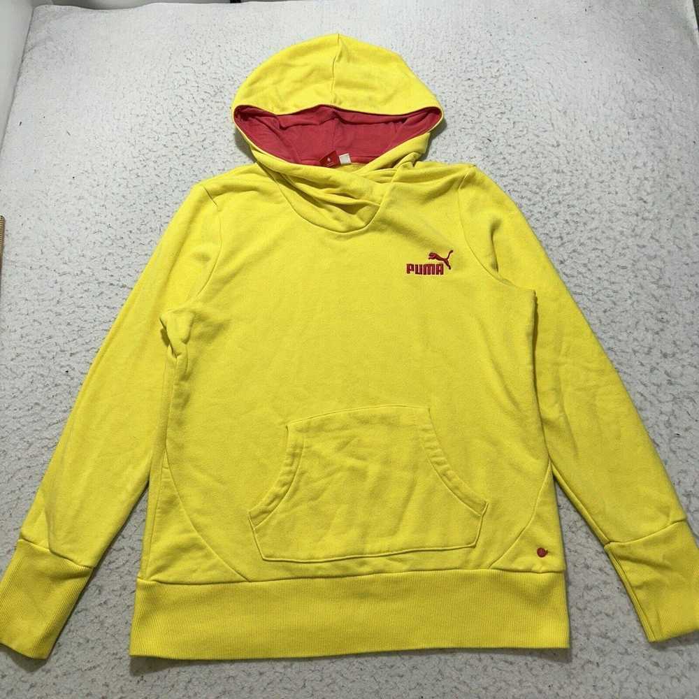 Puma PUMA XL Slim Fit Hoodie Bright Yellow Pullov… - image 1