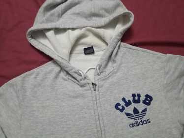 Adidas × Vintage VTG 90s Club Adidas hoodie zippe… - image 1