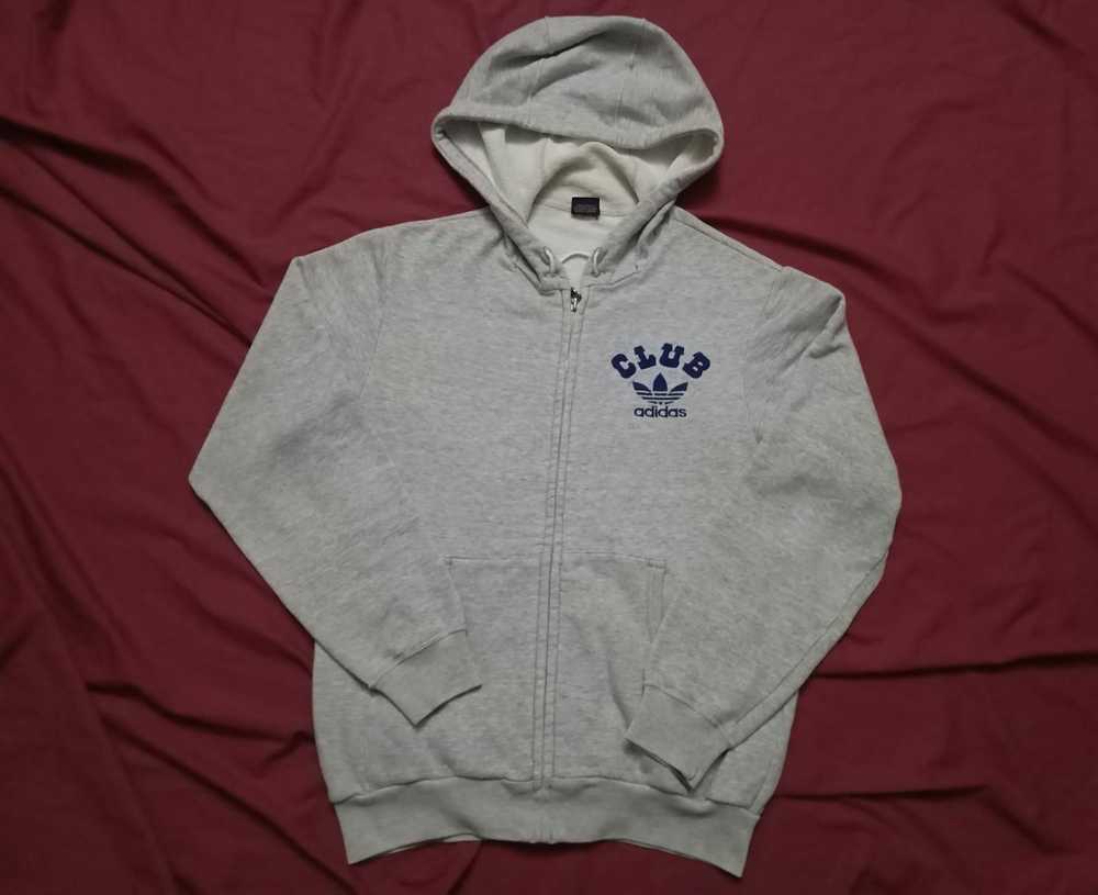 Adidas × Vintage VTG 90s Club Adidas hoodie zippe… - image 2