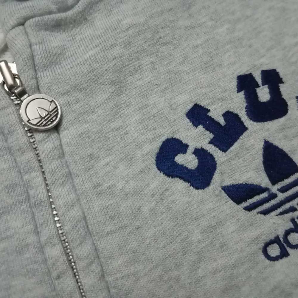 Adidas × Vintage VTG 90s Club Adidas hoodie zippe… - image 3