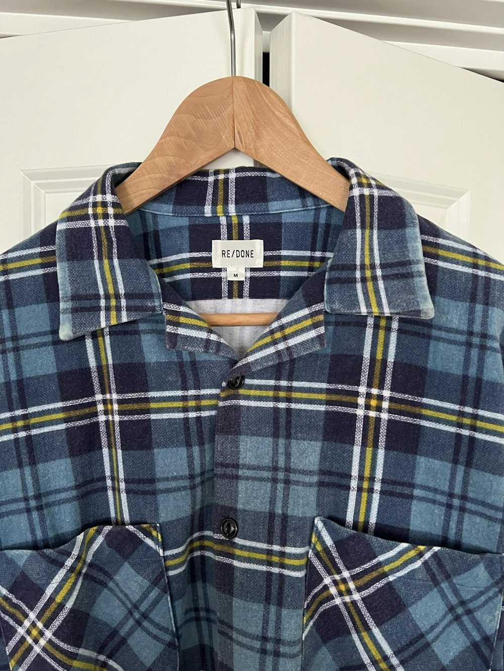 RE/DONE Blue plaid camp shirt - image 3