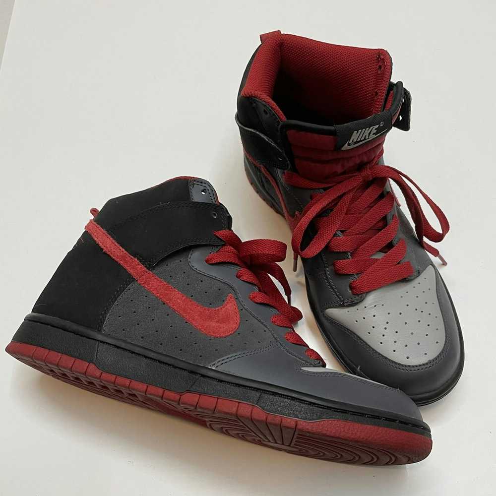 Nike Nike Dunk High Medium Grey / Varsity Red-Bla… - image 1