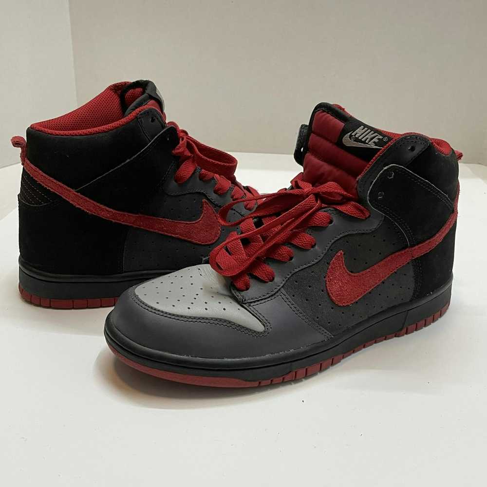 Nike Nike Dunk High Medium Grey / Varsity Red-Bla… - image 2