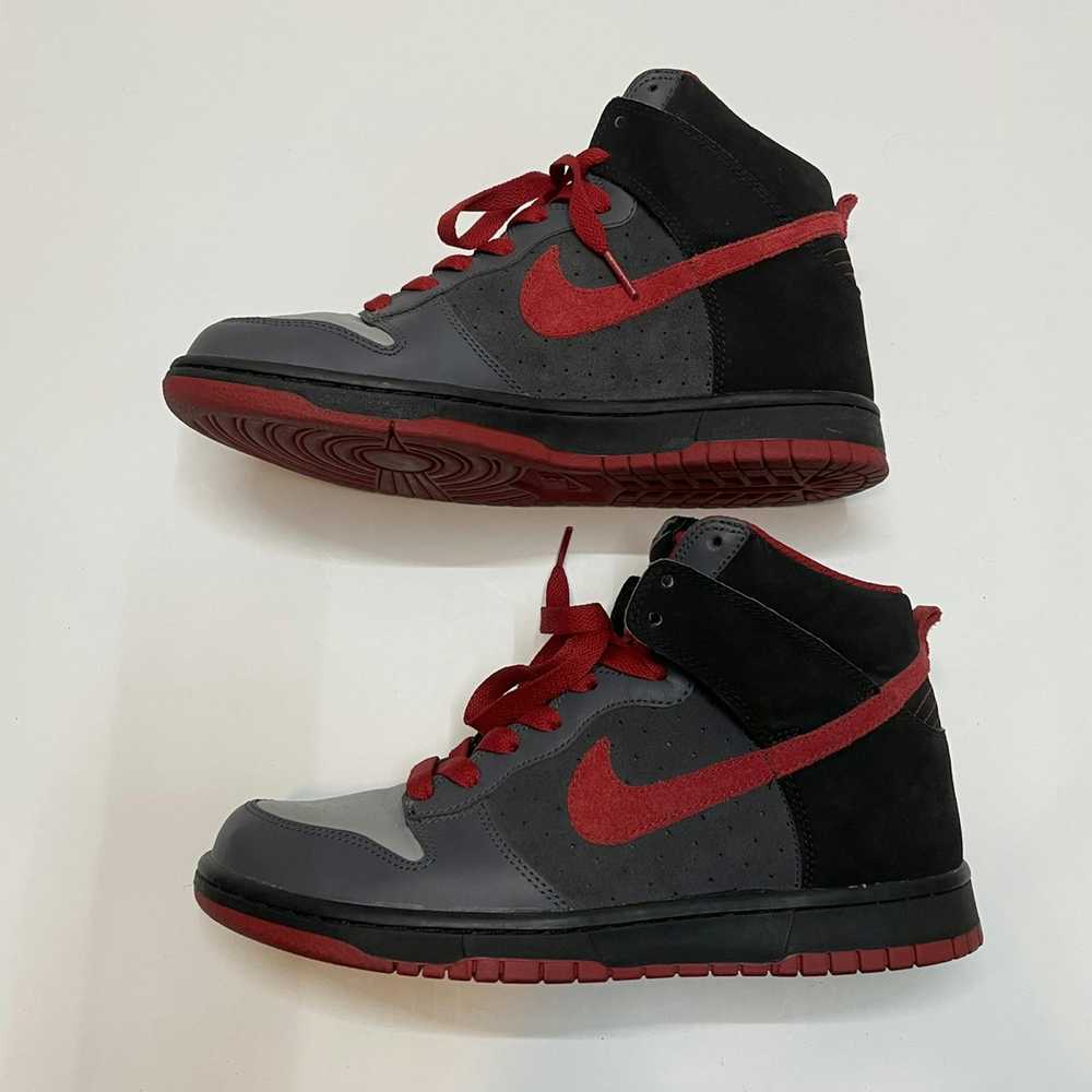 Nike Nike Dunk High Medium Grey / Varsity Red-Bla… - image 4