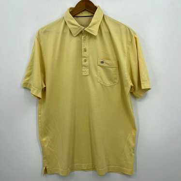 Vintage Travis Mathew Polo Shirt Men's L Yellow S… - image 1