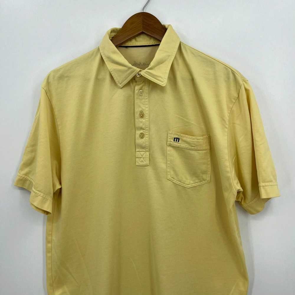 Vintage Travis Mathew Polo Shirt Men's L Yellow S… - image 2