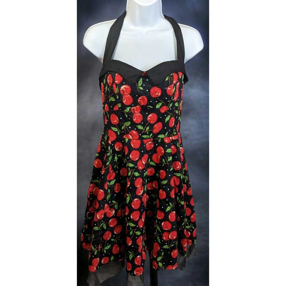 Other Jolie Moi Cherry Pinup Rockabilly Halter Dr… - image 12