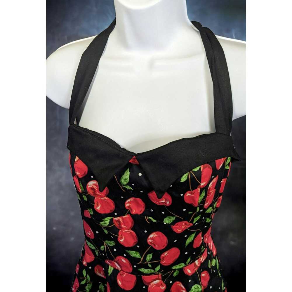 Other Jolie Moi Cherry Pinup Rockabilly Halter Dr… - image 3