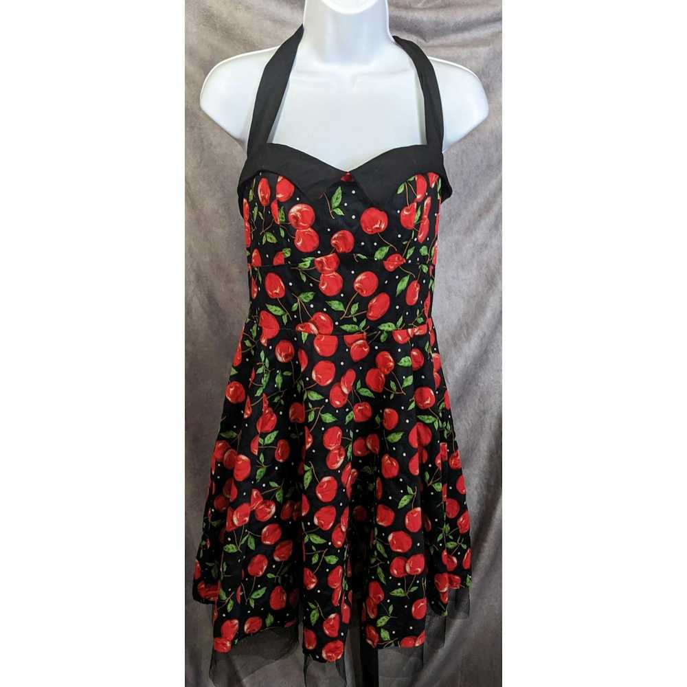 Other Jolie Moi Cherry Pinup Rockabilly Halter Dr… - image 6